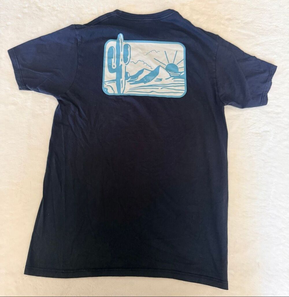 Voyager Desert Sunset Graphic T-Shirt Navy Blue Men’s Medium